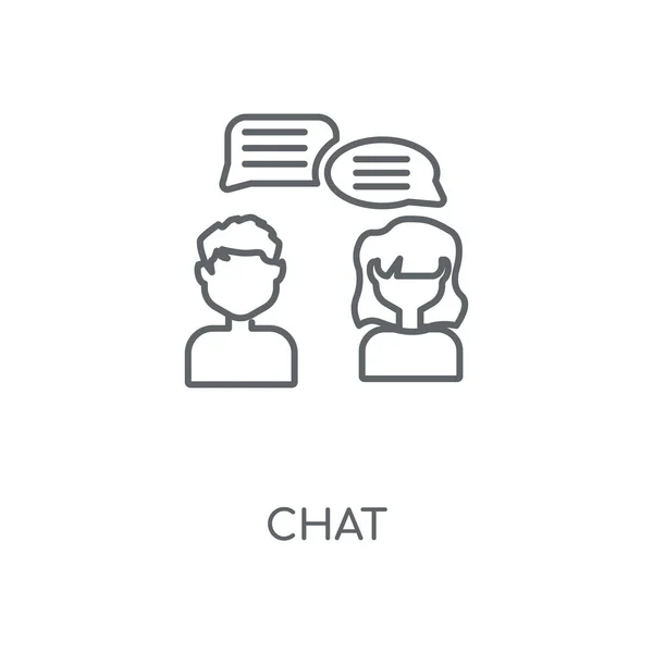 Icono Lineal Chat Diseño Símbolo Trazo Concepto Chat Elementos Gráficos — Vector de stock