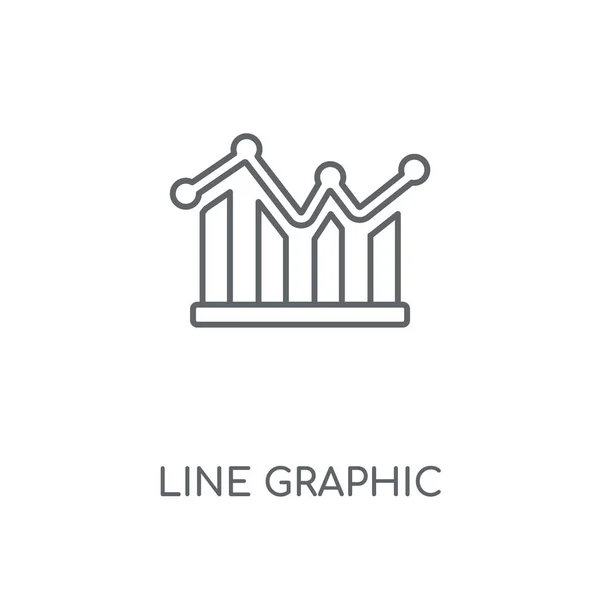 Linia Graficzny Ikona Liniowej Linia Graficzny Koncepcja Symbol Obrysu Cienkich — Wektor stockowy