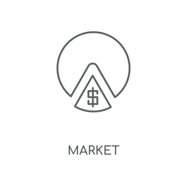 Markt Lineaire Pictogram Markt Beroerte Symbool Conceptontwerp Dunne Grafische Elementen — Stockvector