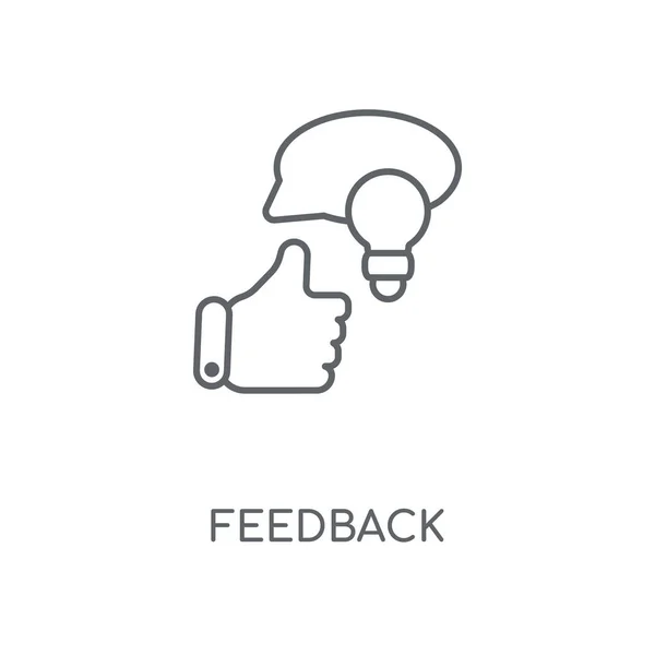 Ícone Linear Feedback Design Símbolo Traço Conceito Feedback Elementos Gráficos —  Vetores de Stock