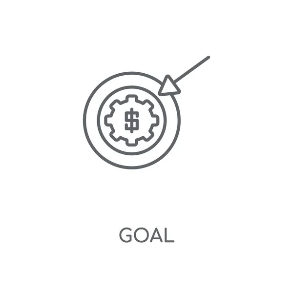 Goal Linear Icon Goal Concept Stroke Symbol Design Thin Graphic — Stock Vector