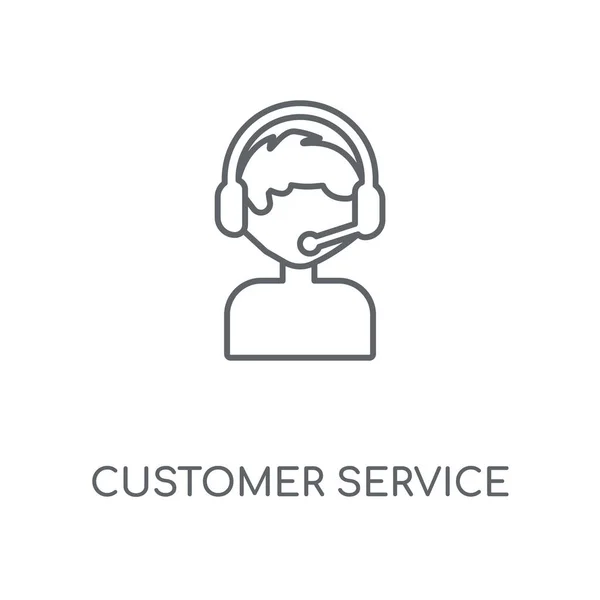 Lineares Symbol Für Den Kundendienst Kundendienstkonzept Strich Symbol Design Dünne — Stockvektor