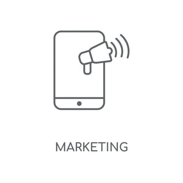 Ícone Linear Marketing Design Símbolo Curso Conceito Marketing Elementos Gráficos — Vetor de Stock