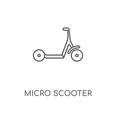 Micro scooter linear icon. Micro scooter concept stroke symbol design. Thin graphic elements vector illustration, outline pattern on a white background, eps 10. clipart