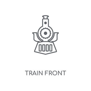 Tren açık doğrusal simgesi. Açık kavramı kontur sembolü tasarım tren. İnce grafik öğeleri illüstrasyon, beyaz bir arka plan, eps 10 anahat desen vektör.