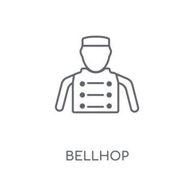 Belboy doğrusal simgesi. Belboy kavramı kontur sembolü tasarım. İnce grafik öğeleri illüstrasyon, beyaz bir arka plan, eps 10 anahat desen vektör.