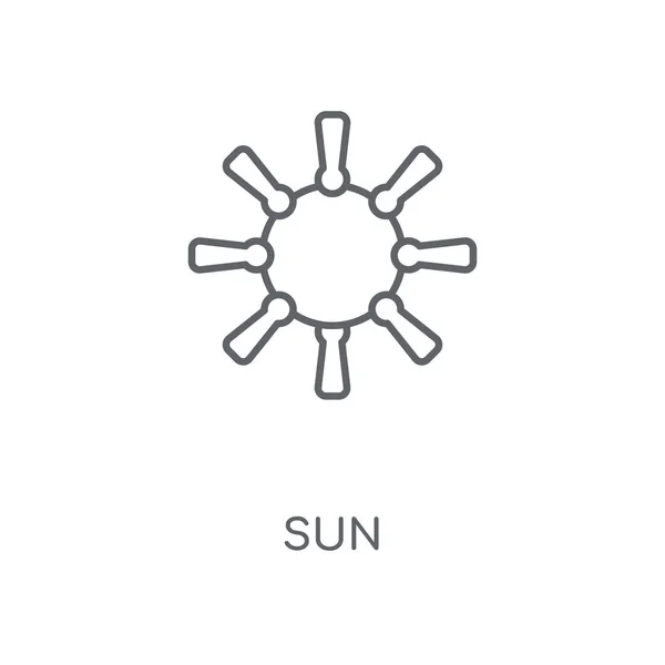 Линейная Икона Солнца Концепция Солнцезащитного Штриха Тонкие Графические Элементы Векторная — стоковый вектор