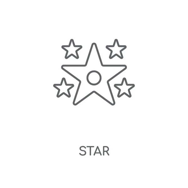 Icono Lineal Estrella Diseño Símbolo Trazo Concepto Estrella Elementos Gráficos — Vector de stock