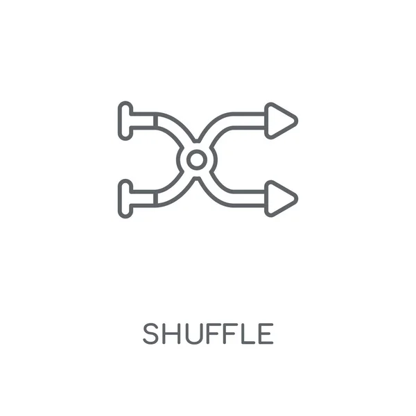 Shuffle Icono Lineal Diseño Símbolo Carrera Concepto Barajar Elementos Gráficos — Vector de stock