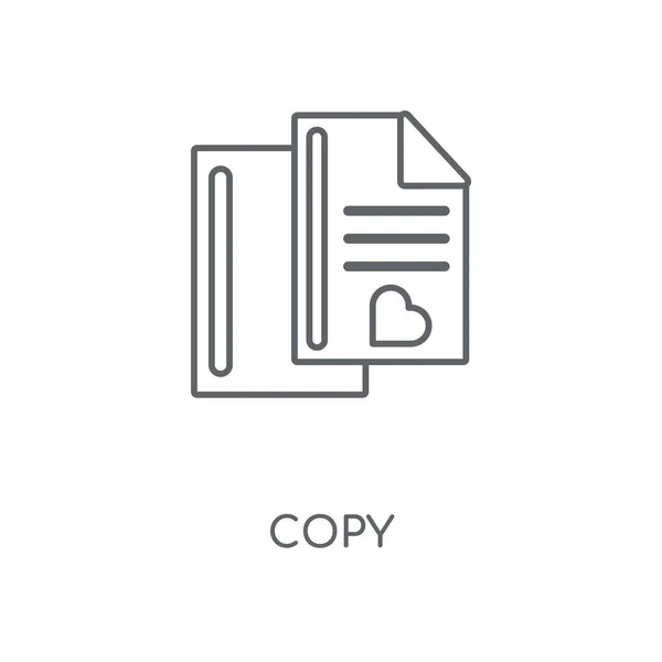 Copy Linear Icon Copy Concept Stroke Symbol Design Thin Graphic — Stock Vector