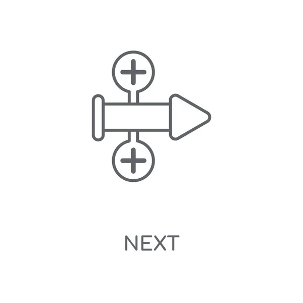 Следующий Линейный Значок Следующий Концептуальный Дизайн Символа Тонкие Графические Элементы — стоковый вектор