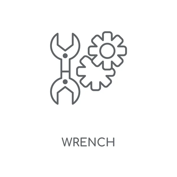 Wrench Linear Icon Wrench Concept Stroke Symbol Design Thin Graphic — Stock Vector