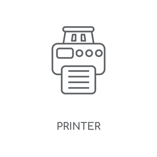 Ícone Linear Impressora Design Símbolo Curso Conceito Impressora Elementos Gráficos —  Vetores de Stock