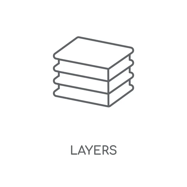 Ikona Liniowej Warstwy Warstwy Obrys Symbolu Koncepcja Cienkich Elementów Graficznych — Wektor stockowy