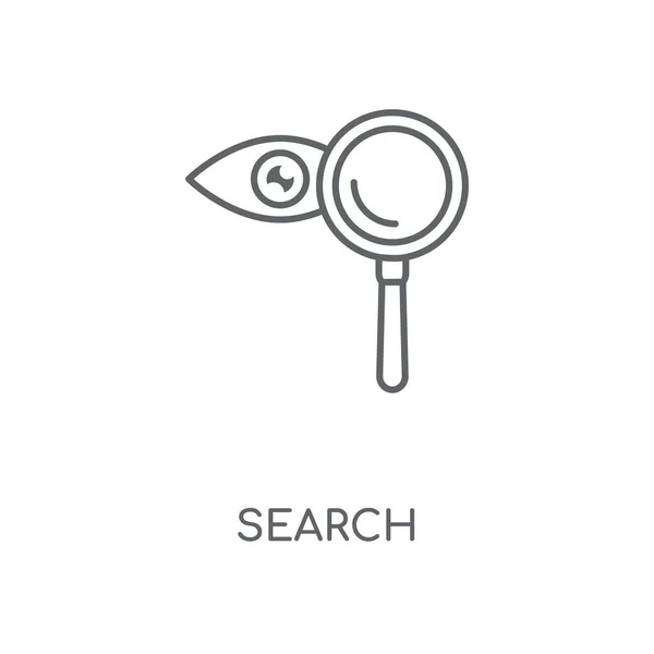 搜索线性图标 搜索概念笔画符号设计 薄的图形元素向量例证 在白色背景上的轮廓样式 Eps — 图库矢量图片