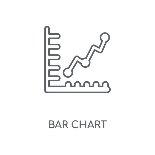 Bar chart linear icon. Bar chart concept stroke symbol design. Thin graphic elements vector illustration, outline pattern on a white background, eps 10.