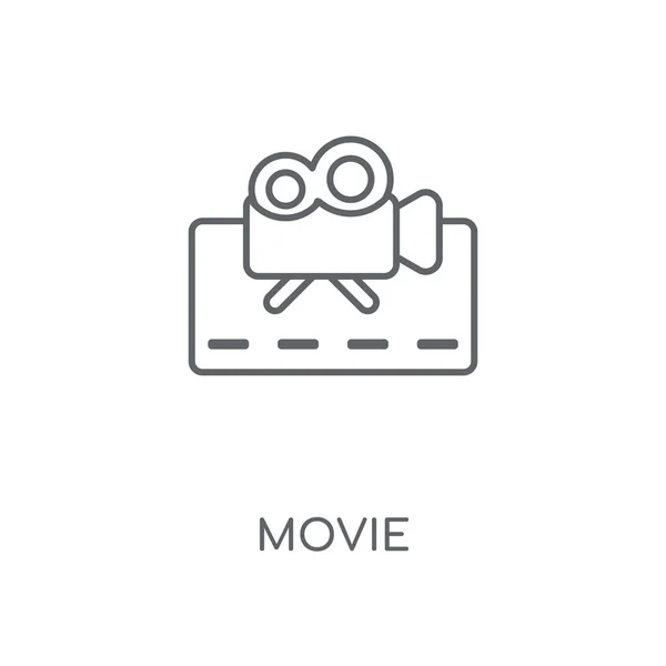Film Lineáris Ikonra Film Stroke Szimbólum Koncepcióterv Vékony Grafikai Elemek — Stock Vector
