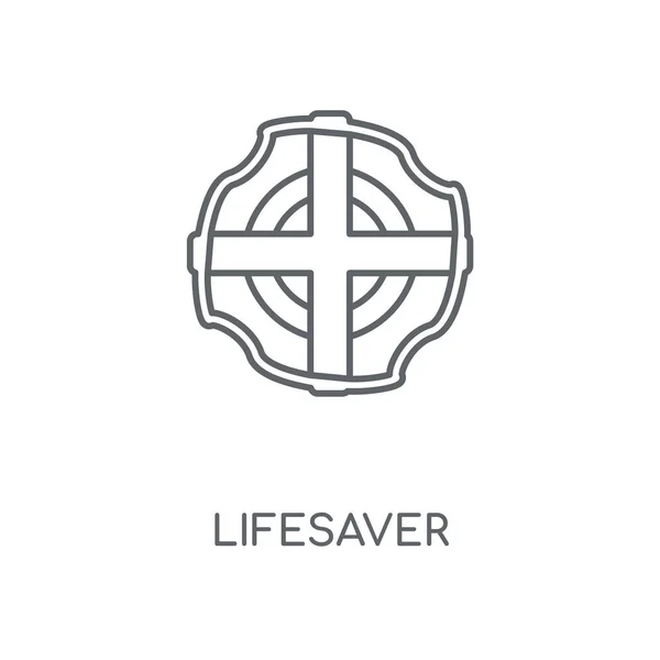Ikon Lifesaver Linear Konsep Lifesaver Desain Simbol Stroke Ilustrasi Vektor - Stok Vektor