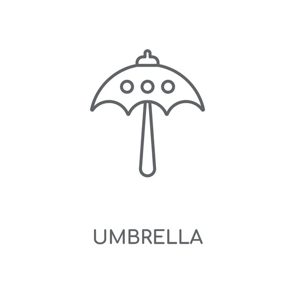 Icono Lineal Paraguas Paraguas Concepto Trazo Símbolo Diseño Elementos Gráficos — Vector de stock