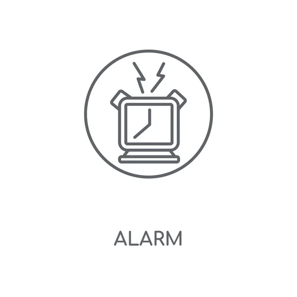 Alarm Lineares Symbol Alarmkonzept Strich Symbol Design Dünne Grafische Elemente — Stockvektor