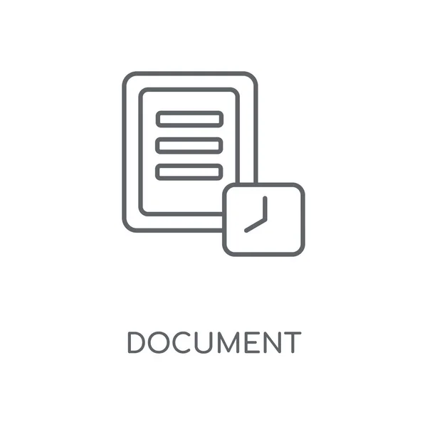 Documento Icono Lineal Diseño Símbolo Carrera Concepto Documento Elementos Gráficos — Vector de stock