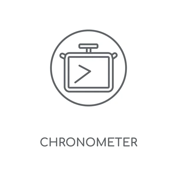 Chronometre Doğrusal Simgesi Chronometre Kavramı Kontur Sembolü Tasarım Nce Grafik — Stok Vektör