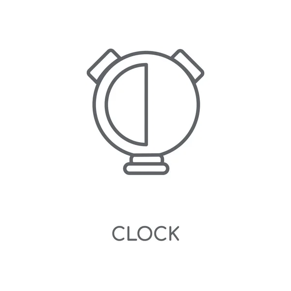 Saat Doğrusal Simgesi Saat Kavramı Kontur Sembol Tasarımı Nce Grafik — Stok Vektör