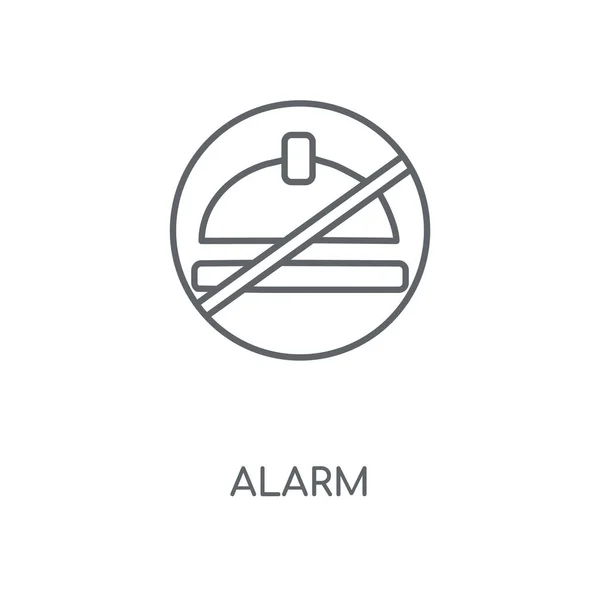 Alarm Lineares Symbol Alarmkonzept Strich Symbol Design Dünne Grafische Elemente — Stockvektor