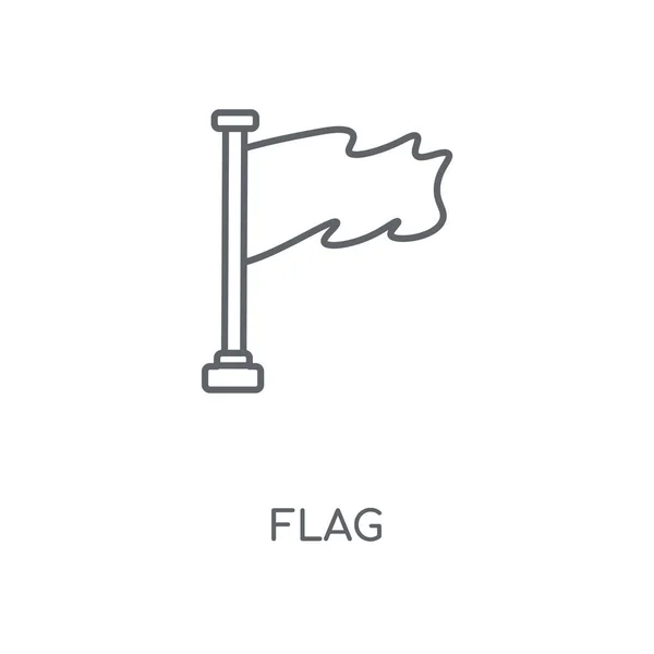Flagge Lineare Symbol Flaggenkonzept Strich Symbol Design Dünne Grafische Elemente — Stockvektor