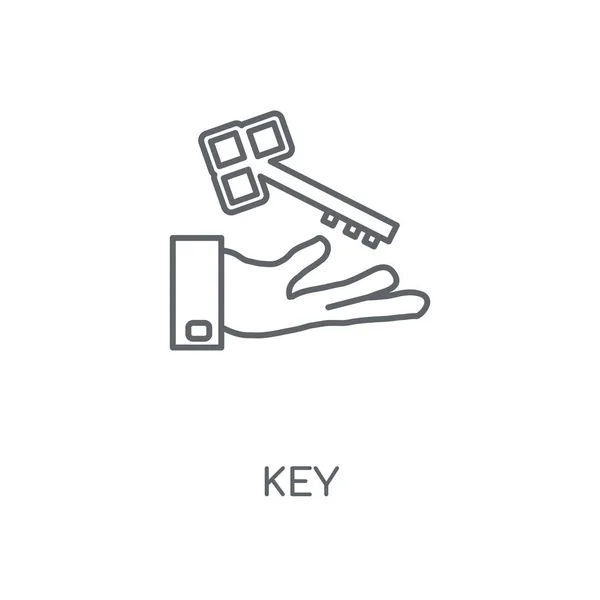 Ключова Лінійна Піктограма Ключовий Дизайн Символів Штрихування Концепції Тонкі Графічні — стоковий вектор