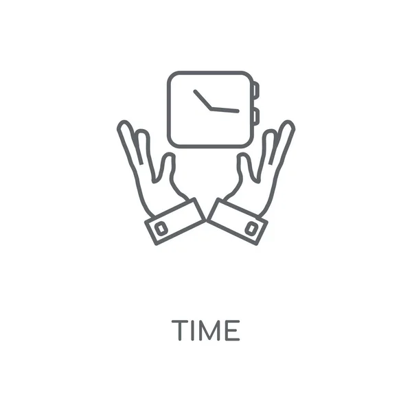 Ícone Linear Tempo Design Símbolo Curso Conceito Tempo Elementos Gráficos — Vetor de Stock