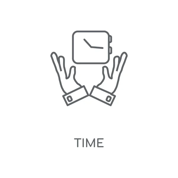 Icono Lineal Tiempo Diseño Símbolo Carrera Concepto Tiempo Elementos Gráficos — Vector de stock