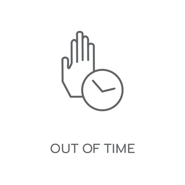 Out Time Linear Icon Out Time Concept Stroke Symbol Design — Stock Vector