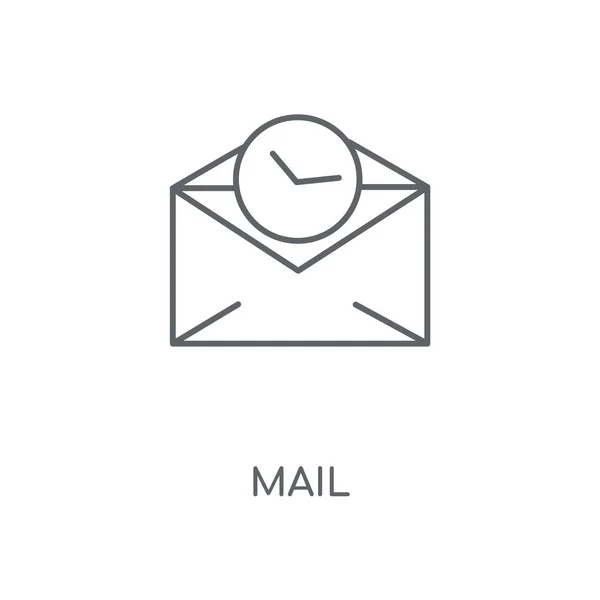 Lineární Ikona Pošta Poštovní Symbol Tahu Koncepce Designu Tenké Grafické — Stockový vektor