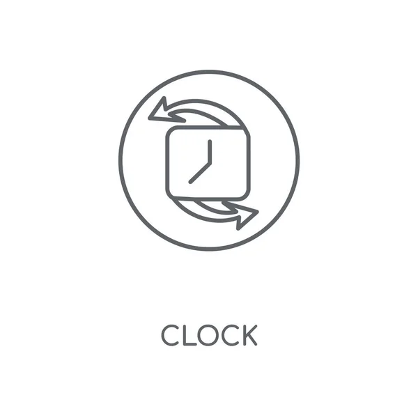 Часы Икона Концепция Часов Дизайн Символа Тонкие Графические Элементы Векторная — стоковый вектор