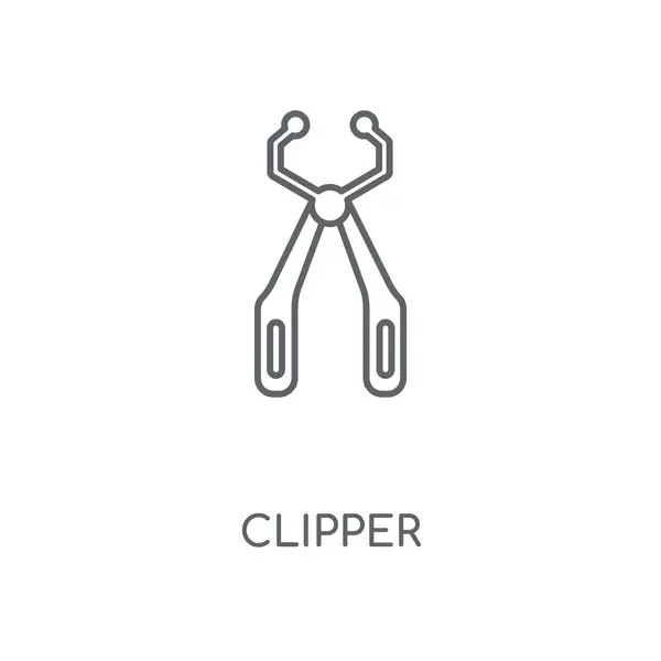 Clipper Lineaire Pictogram Clipper Beroerte Symbool Conceptontwerp Dunne Grafische Elementen — Stockvector