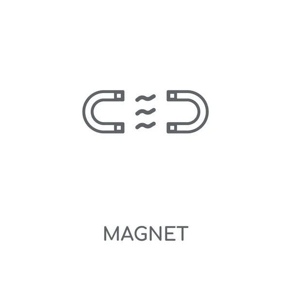 Ímã Ícone Linear Projeto Símbolo Curso Conceito Ímã Elementos Gráficos — Vetor de Stock