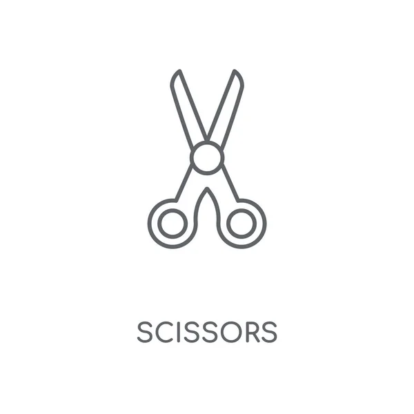 Scissors Linear Icon Scissors Concept Stroke Symbol Design Thin Graphic — Stock Vector