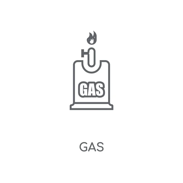 Gaz Doğrusal Simgesi Gaz Kavramı Kontur Sembolü Tasarım Nce Grafik — Stok Vektör