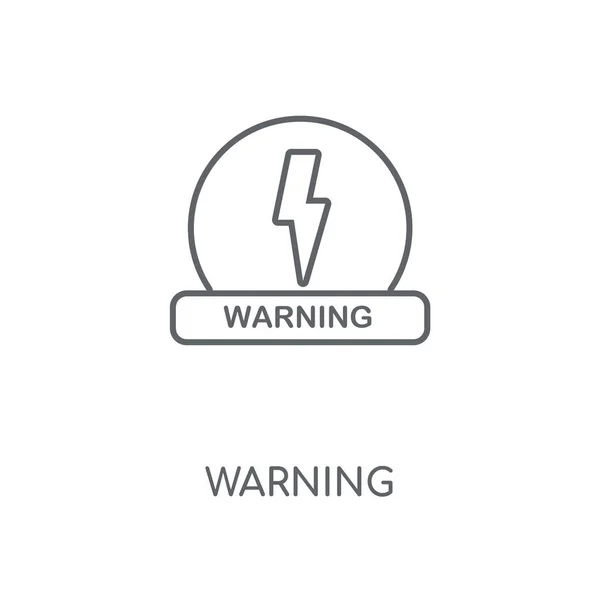 Signo Advertencia Icono Lineal Diseño Símbolo Trazo Concepto Advertencia Elementos — Vector de stock