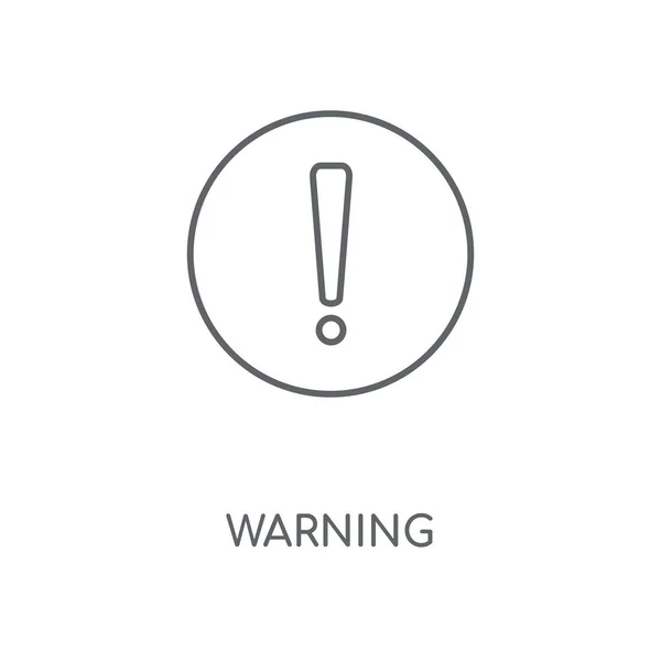 Warning Linear Icon Warning Concept Stroke Symbol Design Thin Graphic — Stock Vector