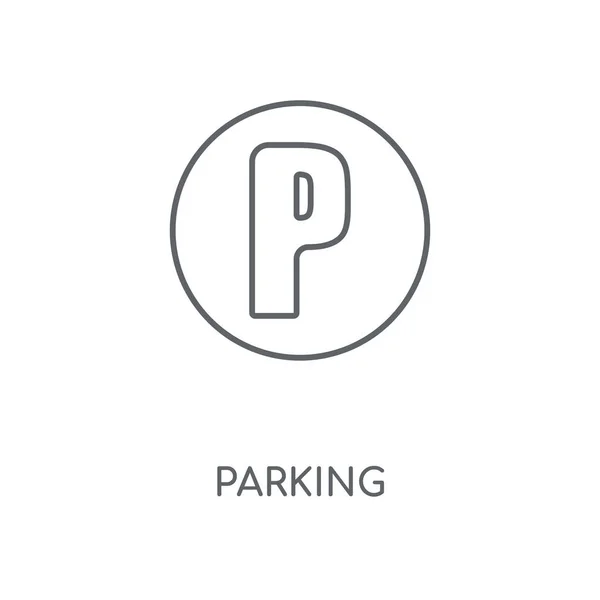 Parking Linear Icon Parking Concept Stroke Symbol Design Thin Graphic — Stock Vector