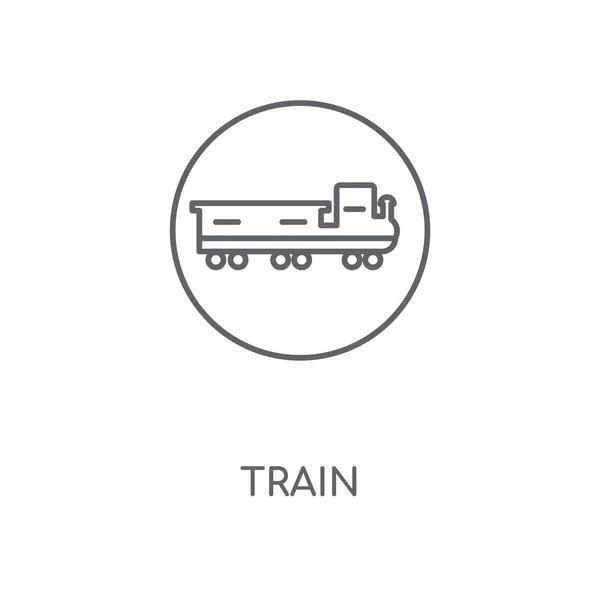 Zug Lineares Symbol Zug Konzept Strich Symbol Design Dünne Grafische — Stockvektor