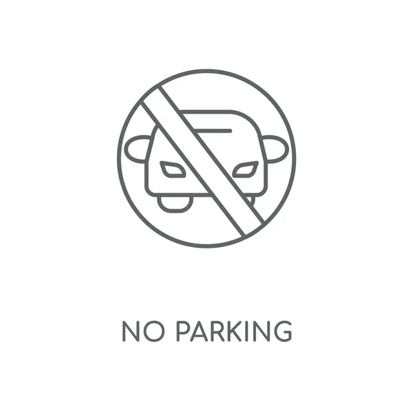 Nincs Parkolási Lineáris Ikon Parkolási Koncepció Stroke Szimbólum Design Vékony — Stock Vector