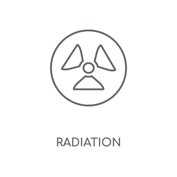 Straling Lineaire Pictogram Straling Beroerte Symbool Conceptontwerp Dunne Grafische Elementen — Stockvector