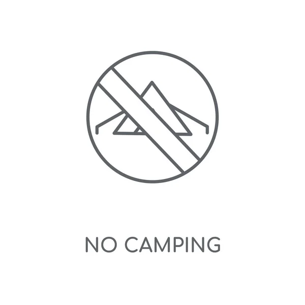 Camping Linear Icon Camping Concept Stroke Symbol Design Thin Graphic — Stock Vector