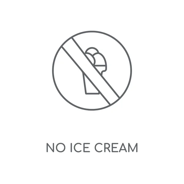 Ice Cream Linear Icon Ice Cream Concept Stroke Symbol Design — Stock Vector