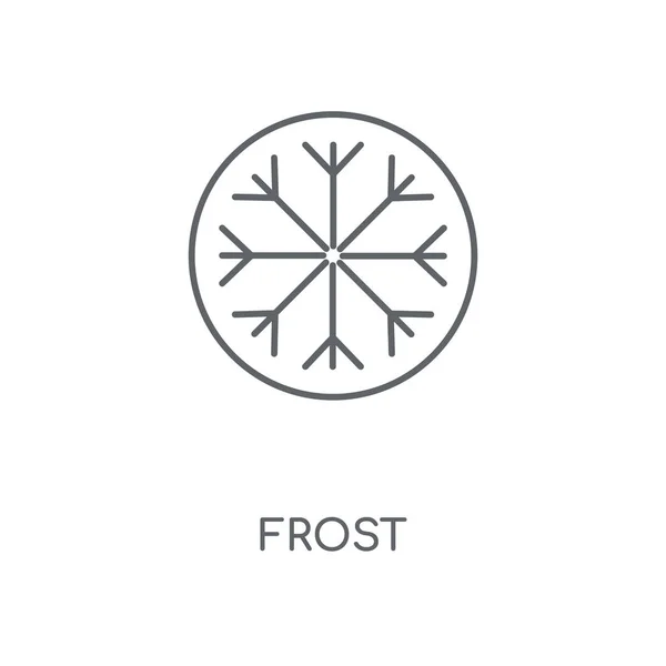 冰霜线性图标 冰霜概念笔画符号设计 薄的图形元素向量例证 在白色背景上的轮廓样式 Eps — 图库矢量图片