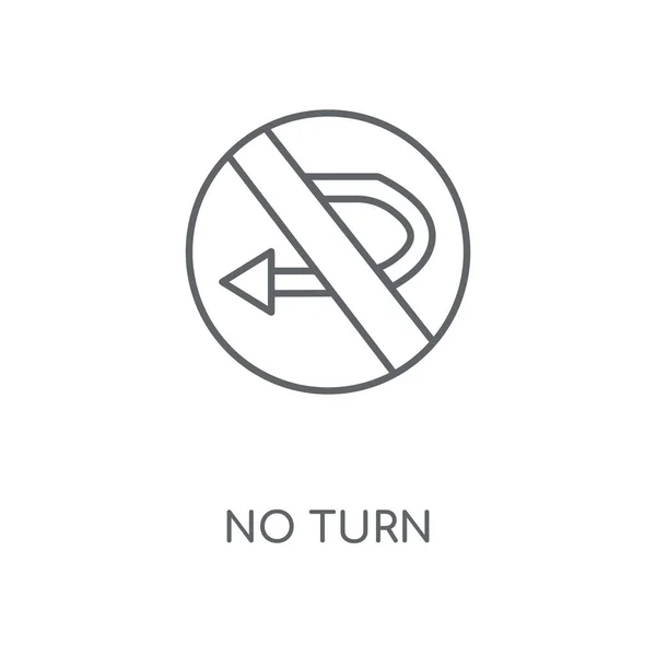 Turn Linear Icon Turn Concept Stroke Symbol Design Thin Graphic — Stock Vector