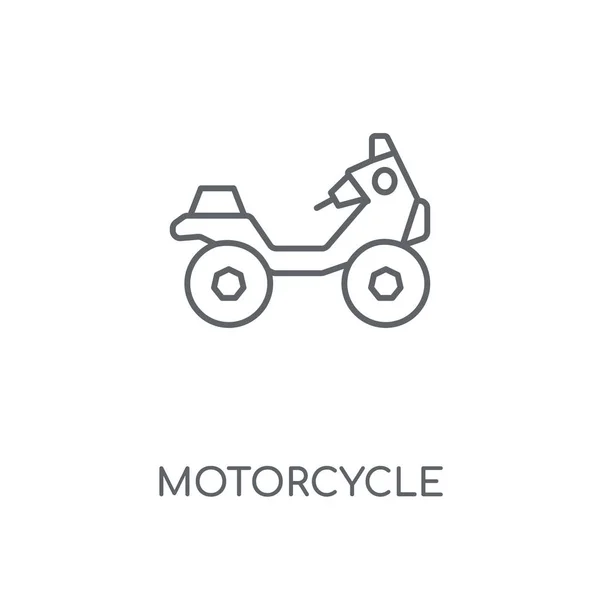 Icono Lineal Motocicleta Diseño Símbolo Carrera Concepto Motocicleta Elementos Gráficos — Vector de stock